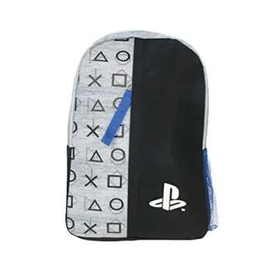 Image of PlayStation Buttons Logo Unisex Black Blue Backpack 46cm (H) x 30cm (W) 11cm (D) 100% Polyester Lightweight