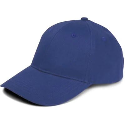 Image of styleBREAKER Unisex Baseball Cap with Brushed Finish, 6 Panel Cap, Solid Color, Adjustable Hook and Loop Fastener, 04023018, Colour:Royal Blue