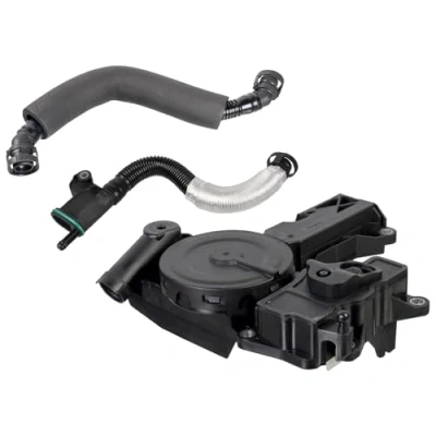 Image of 06H103495AD, 06H103495ADS1, 06H103495H, 06H103495HS1 Oil Trap, crankcase breather FEBI BILSTEIN 176461 with venting hoses VOLKSWAGEN: GOLF 6