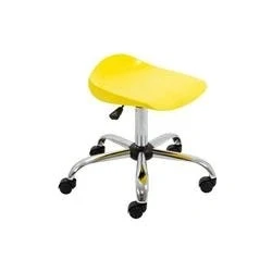 Image of Titan Swivel Senior Stool 465 555mm Seat Height Yellow T33 Y