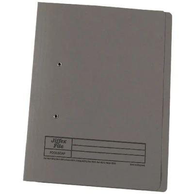 Image of Rexel Jiffex Foolscap Transfer File Grey (Pack of 50)