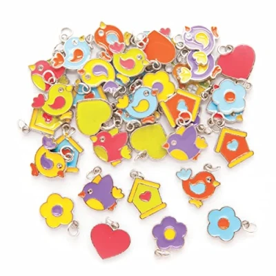 Image of Baker Ross AX873 Bird Charms Pack of 30, Perfect for Kids to Make Jewellery and Brooches This Spring