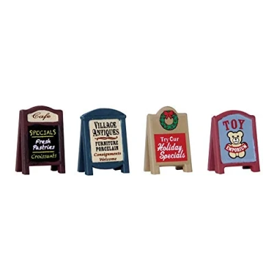 Image of Lemax Village Signs Set Of 4