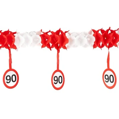Image of Birthday Decoration Garland 90th Woman Man Table Tiwoca