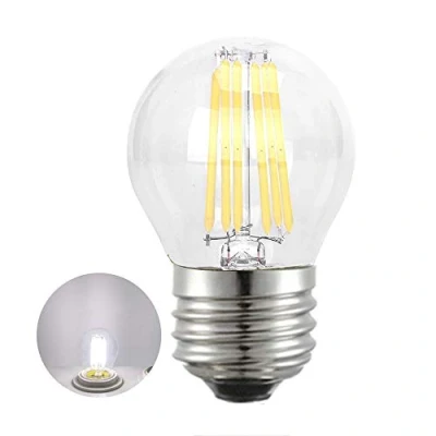 Image of LED Edison Filament Light Bulbs 6W, Standard E27 Screw Globe Lamp Bulb, 60Watts Incandescent Equivalent, Cool White 6000 6500K, Non dimmable