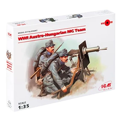 Image of ICM ICM35697 35697 WWI Austro Hungarian MG Team Figure 1:35 2 Figs, Black