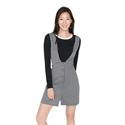 Image of Trendyol Women Mini A line Regular Knit Dress Schwarz