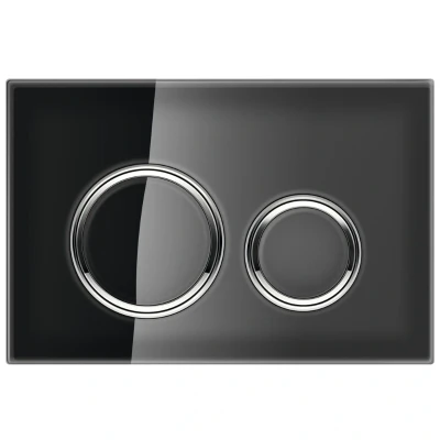 Image of Geberit Sigma21 Dual Flush Plate Black / Chrome (115.884.SJ.1)