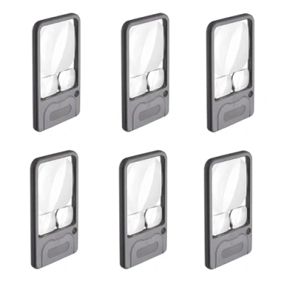 Image of Carson LED Lighted Multi Power 2.5x, 4.5x, and 6x Pocket Magnifier (Pack of 6)