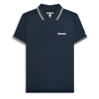 Image of Lambretta Mens Tipped Polo Navy Cinder M