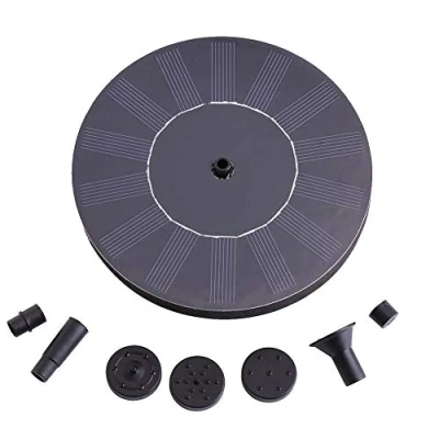 Image of Caredy Solar Fountain Pump, Powered Pump Kit Floating Water Air for Fish tank,Garden,etc,180L/H 1.4W