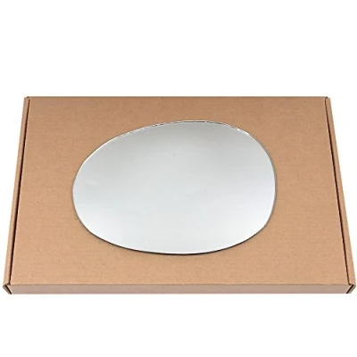 Image of Less4spares Wing Mirror Glass Left Compatible with Peugeot 107 2005 2014 STICK ON Passenger Near Side Convex