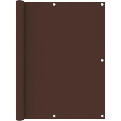 Image of vidaXL Balcony Screen Brown 120x600 cm Oxford Fabric