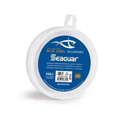 Image of Seaguar Blue Label 100% Flourocarbon Fishing Line (DSF), 8lbs, 25yds Break Strength/Length 08FC25
