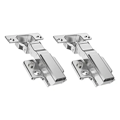 Image of AOLISHENG Soft Close Kitchen Cupboard Cabinet Hinges 35mm Door Hinges, Full Overlay 100 Degree Wardrobe with Screws, 2 Pcs(1 Pair)