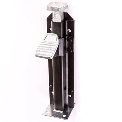 Image of Foot Operated Bolt for Gates/Garages/Stables/Doors Metal 200mm Dead