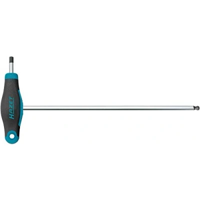 Image of Hazet 829KK 5 Allen Key (Short and Long Blade for Flexible Use, Hexagonal Profile, Size mm) Dark Blue