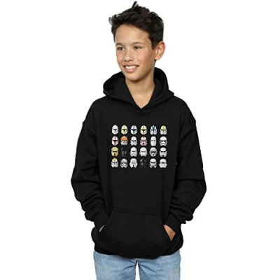 Image of Star Wars Boys Trooper Helmets Hoodie Black 5 6 Years
