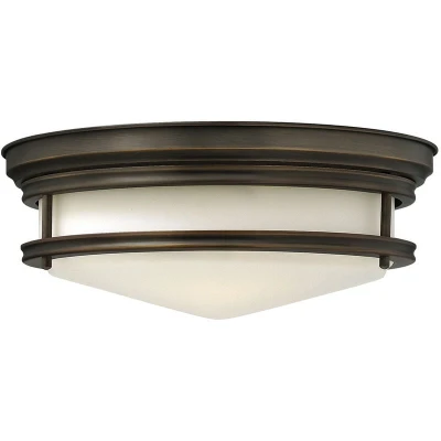 Image of Hadley 3 Light Semi Flush Ceiling Oil Rubbed Bronze, E27