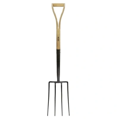 Image of JCB 4 Prong Carbon Steel Heritage Garden Fork, Heavy Duty Professional Site and Gardening Tools Digging Fork for Cultivating, Edging, Moving Soil, Lifetime Warranty