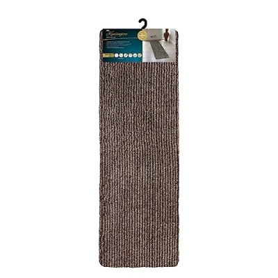 Image of JVL Kensington Machine Washable Cotton Runner Barrier Doormat, 50x150cm, Stripe