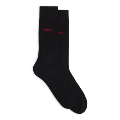 Image of HUGO Mens 2P RS UNI CC Two pack of cotton blend socks in a regular length