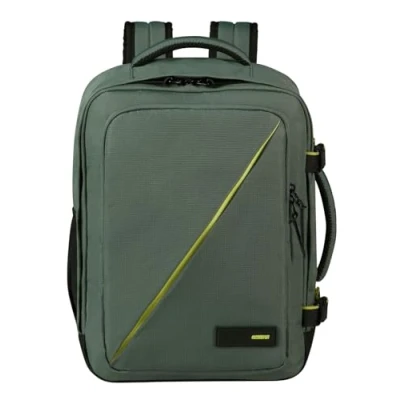 Image of American Tourister Take2Cabin Wizz Air/Vueling Cabin Bag 30 x 20 40 cm, 26.5 L, 0.60 kg, Carry On, Airplane Backpack S/M Underseater, Green (Dark Forest)