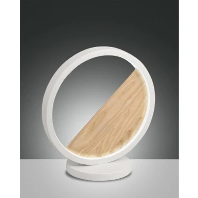 Image of Pierre Integrated LED Table Lamp White Glass