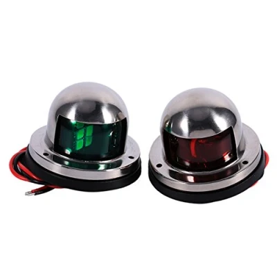 Image of EBTOOLS Boat Lights Navigation Stainless Steel 12V Led Marine Yacht Red Green Bow Light