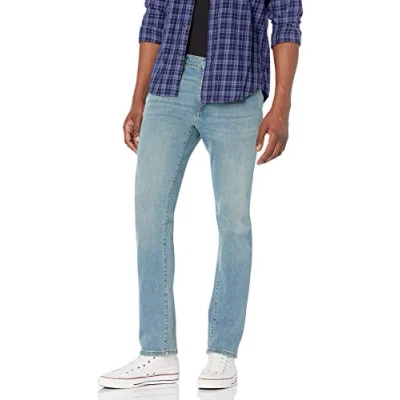 Image of Amazon Essentials Men&#039;s Slim Fit Jeans, Light Blue Vintage, 36W / 31L