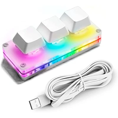 Image of Ecarke OSU Keypad 3 Key Gaming Keyboard USB Mini Mechanical PC Keyboards Programming Macro with Software HID Standard
