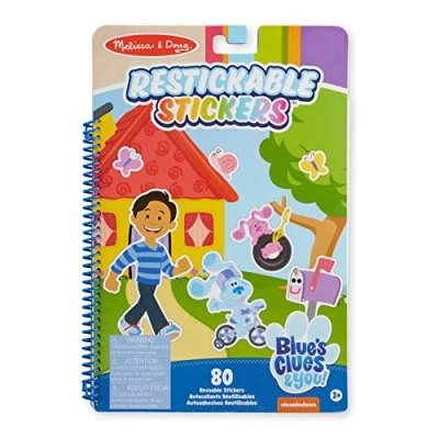 Image of Melissa &amp; Doug Blues Clues You! Reusable Stickers Activity Pad Sticker Book 3+ Gift for Boy or Girl