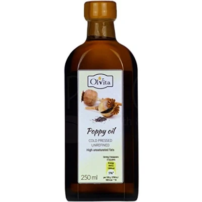 Image of Poppy Seed Oil cold pressed and crude Ol&#039;Vita 250 ml