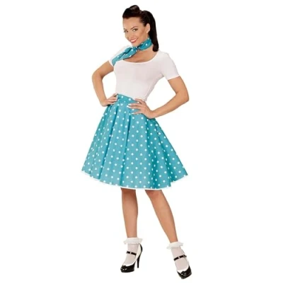 Image of Widmann 10106865 60s retro Textiles, Polka Dots, s, Standard Size