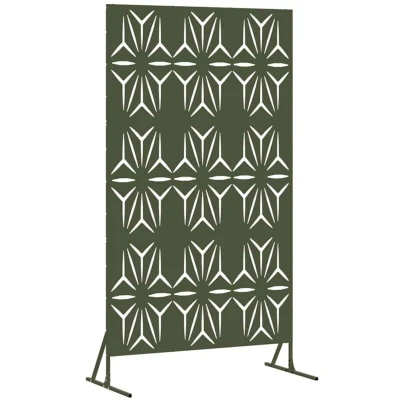 Image of vidaXL Privacy Screen in Olive Green, 100x50x180 cm, Steel