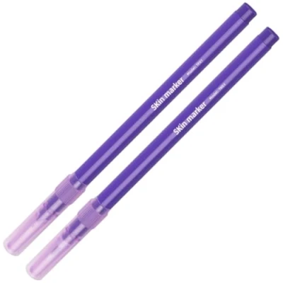 Image of 2pcs Skin Marker Pen Surgical Tip Markers Professional Tattoo with Ruler Body Positioning Art (0.5mm 1mm)