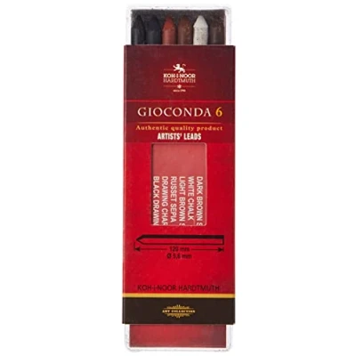 Image of KOH I NOOR Drawing Chalks for 5.6mm Diameter III Mechanical Pencil (Set of 6)