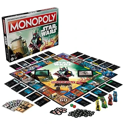 Image of Hasbro Monopoly: Star Wars Boba Fett Edition Board Game for Children from 8 Years English Version
