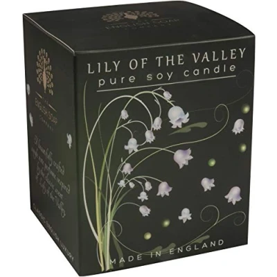 Image of the English Soap Company Signature Scented Candle, Hand Poured Soy Wax Candle with 35 Hour Burn Time, Lily of Valley 170mls