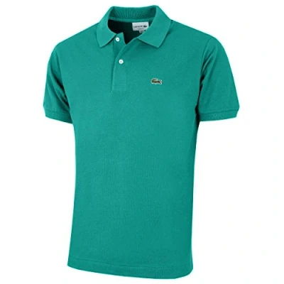 Image of Lacoste Classic Fit Mens Teal Polo Shirt Green Cotton Size X Small
