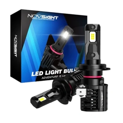 Image of NOVSIGHT H7 LED Headlight Bulbs 1:1 Mini Design 80W 18000LM 6500K Bulbs, Plug and Play, Replacement Halogen Xenon IP68 Waterproof, Pack of 2