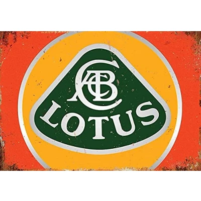 Image of Lotus Car Vintage Tin Sign Metal Decor Wall 8X12 inches