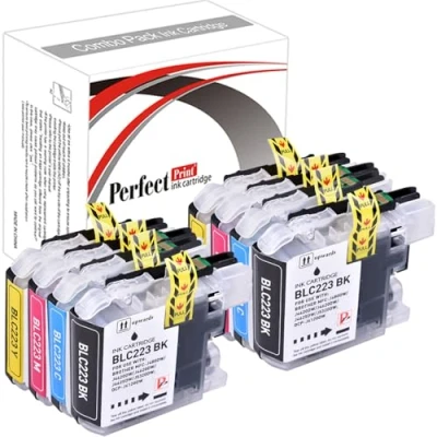 Image of 8 Compatible Ink Cartridge Replace LC223 for Brother DCP J4120DW MFC J4420DW J4620DW J4625DW J5320DW J5620DW J5625DW J5720DW Printer