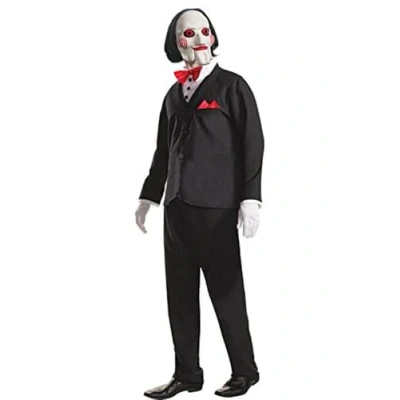 Image of Rubie&#039;s Official Adults Jigsaw Fancy Dress Horror Movie Saw Puppet Billy Mens Halloween Costume