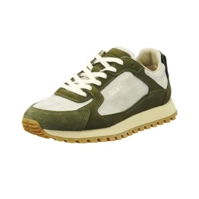 Image of Gant Mens Lucamm Trainers Green material_Leather Size UK 7