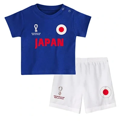 Image of Japan, Official Fifa 2022 Tee &amp; Short Set Home Country Shorts Set, Children&#039;s Large, Age 4