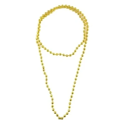 Image of Mytoptrendz® Plain Bead Necklace Single Strand Long Rope Wrap Around Girls Women Fashion Accessories (Gold)
