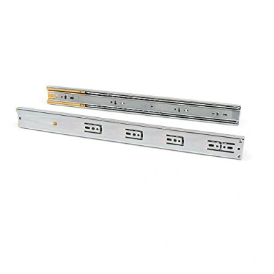 Image of Emuca Guías Laterales para Cajones con Rodamiento de Bolas 45 mm x 550 Pack of 5 Juegos Extracción Total Suave Wax