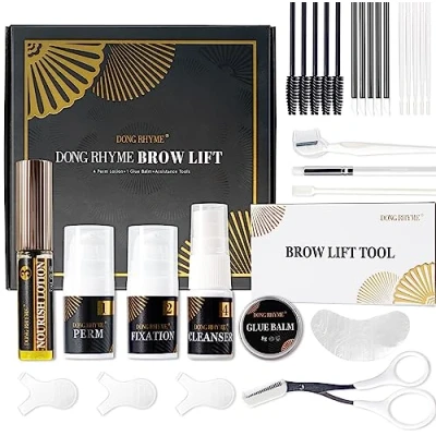 Image of Brow Lift Set, DONG RHYME Lifting Kit Eyebrow Lamination Semi Permanent Perming Professional Long Lasting for Salon &amp; DIY At Home