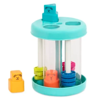 Image of Battat Shape Sorter Colorful Sorting Toy 3 Shapes &amp; Sounds Educational Developmental for Toddlers Sound 18 Months +, Blue